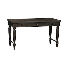 Vintage-Style Chalkboard Office Desk With Rubberwood And Oak Veneer Finish