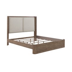 South Bend King Upholstered Shelter Bed Contemporary  - Burnished Clay