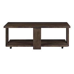 3 Piece Set for Living Room - Cocktail Table, 2 End Tables - Espresso Brown Oak