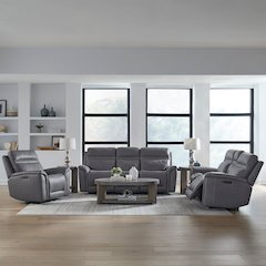 Cooper Sofa w/ Loveseat & Recliner in Solid Hardwood, Plywood and LVL