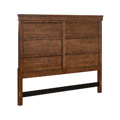 Carolina Park King Panel Headboard for Bed Frame Transitional - Amber Brown