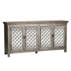 Westridge 4 Door Accent Cabinet in Wirebrushed Gray