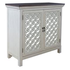 Westridge 2 Door Accent Cabinet in Wirebrushed Gray