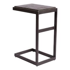 Gray Laptop Table with Solid and Manufactured Wood for Contemporary Workspaces