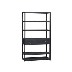 East End Accent Bookcase in Wirebrushed Denim