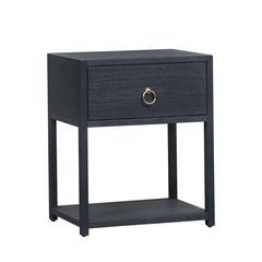 East End 1 Shelf Accent Table in Wirebrushed Denim