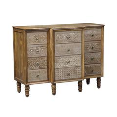 Montrose 12 Drawer Accent Cabinet in Weathered Honey