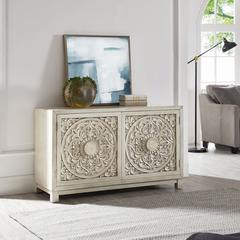 Sundance 2 Door Accent Cabinet in Antique Linen