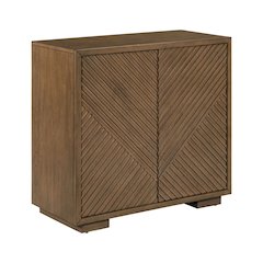 Easton Storage 2 Door Accent Cabinet Modern Design - Urban Bronze Walnut Wood