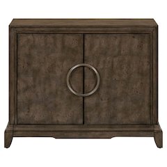 Lexington Park 2 Door Accent Cabinet with Burl Wood Front - Chai Spice
