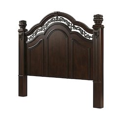Cognac King Poster Headboard Solid and Manufactured Wood Traditional Design