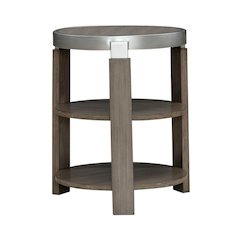 Sutton Chairside Table for Living Room - Bleached Sand