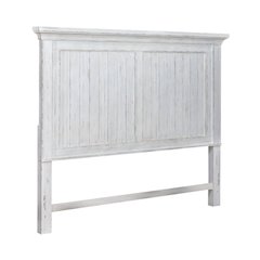 Queen Mansion Headboard for Bed Frame Cottage - Riverstone White & Tobacco