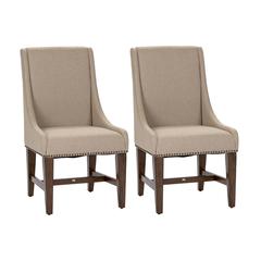 Armand Upholstered Side Chair (RTA)-Set of 2 in Antique Brownstone