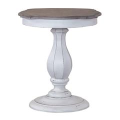 Magnolia Manor Round Accent Table in Antique White