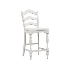 Magnolia Manor Ladder Back Counter Chair (RTA) in Antique White