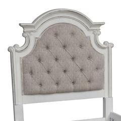 Magnolia Manor Twin Upholstered Panel Headboard in Antique White