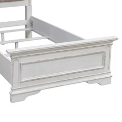 Magnolia Manor Twin Panel Bed Footboard - Antique White & Weathered Bark