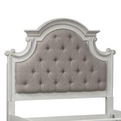 Magnolia Manor Full Upholstered Panel Headboard in Antique White
