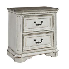 Magnolia Manor 2 Drawer Night Stand in Antique White