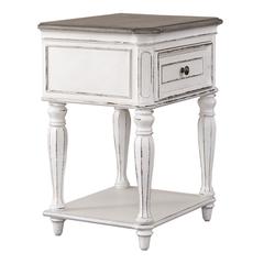 Magnolia Manor Leg Night Stand in Antique White