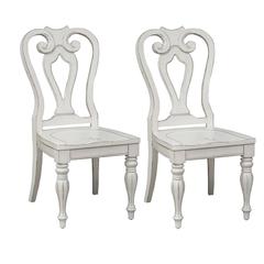 Magnolia Manor Splat Back Side Chair (RTA)-Set of 2 in Antique White
