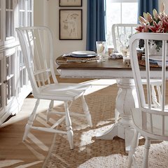 Magnolia Manor 7 Piece Double Pedestal Table Set - 6 Windsor Back Side Chairs