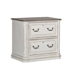 Magnolia Manor Jr Executive Media Lateral File in Antique White