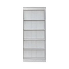 Magnolia Manor 72 Inch Bookcase Office Storage  - Antique White & Weathered Bark