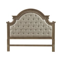 Magnolia Manor King Upholstered Panel Headboard - Weathered Bisque
