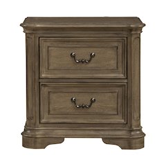 Magnolia Manor 2 Drawer Nightstand in Weathered Bisque