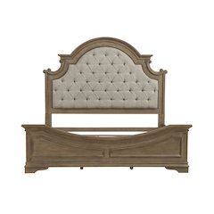 Magnolia Manor Queen Uph Bed in Weathered Bisque