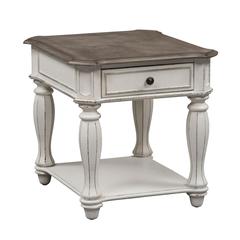 Magnolia Manor End Table in Antique White