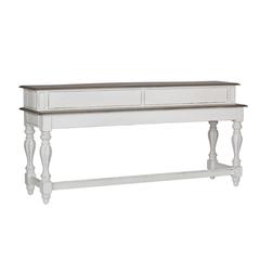 Magnolia Manor Console Bar Table in Antique White