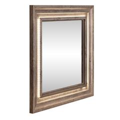 Horizons Lighted Mirror in Graystone