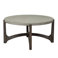Cascade Round Cocktail Table in Wirebrush Rustic Brown