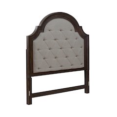 Paradise Valley Queen Upholstered Arched Panel Bed Headboard - Saddle Brown
