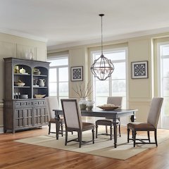 Paradise Valley Optional 5 Piece Rectangular Table Set - 4 Upholstered Back
