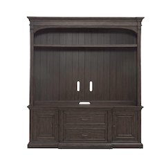 Paradise Valley Entertainment Center for Living Room - Saddle Brown