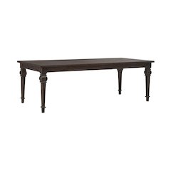 Paradise Valley Rectangular Leg Table 18" Self-Storing Leaf - Saddle Brown Oak