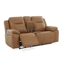 Power Recline Sofa, Loveseat & Recliner - York Butternut Leather