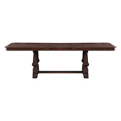 Provence Park 7 Piece Trestle Table Set with 6 Wood Back Chairs - Chateau Brown