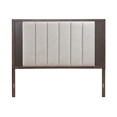 Modern Edge King Upholstered Panel Headboard  - Caffe