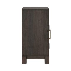 Modern Edge Bedroom Bedside Chest w/ Charging Station USB-A USB-C - Caffe
