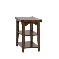 Aspen Skies Chair Side Table in Russet Brown