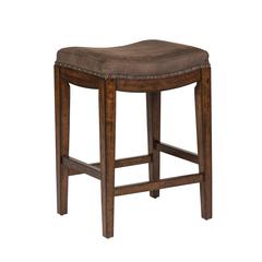 Aspen Skies Upholstered Console Stool in Russet Brown