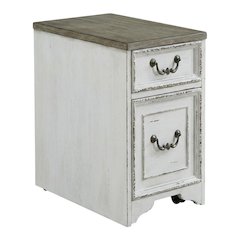 Antique White Mobile File with Classic European Traditional Style