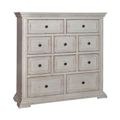 Big Valley 10 Drawer Chesser in Whitestone w/ Heavy Distressing