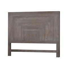 Dusty Charcoal Panel Headboard, Heavy Distressing Solid, Manufactured Wood