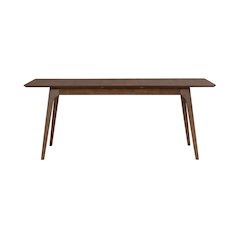 Space Savers 7 Piece Leg Table with 6 Side Chairs- Dining Room Set -Satin Walnut